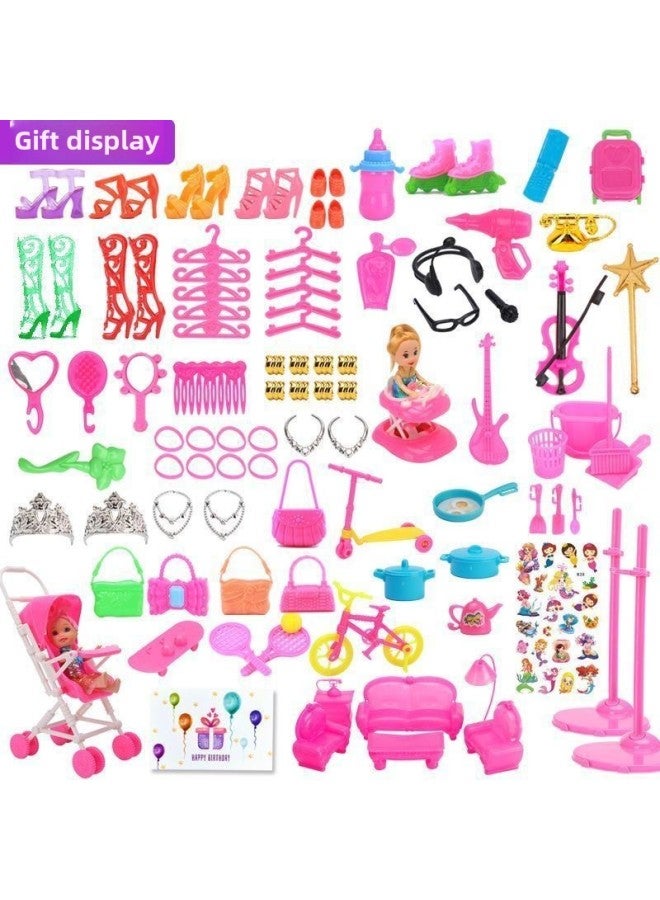 Internet Celebrity Girl Doll Princess 3 To 6 Years Old Doll Full Set Birthday Gift Gift Box Suit Play House Toy-Color:90cm Gift Box Can Sing And Blink 11 Joint Activities G4 Model-Specification:Details Corresponding To Pictures