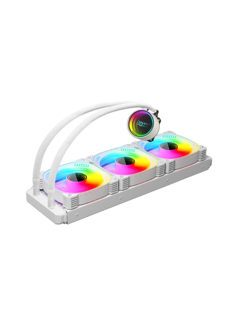 DEEPCOOL 360 digital display water cooling radiator computer ARGB temperature display lens multi-platform integrated CPU radiator - Image 1