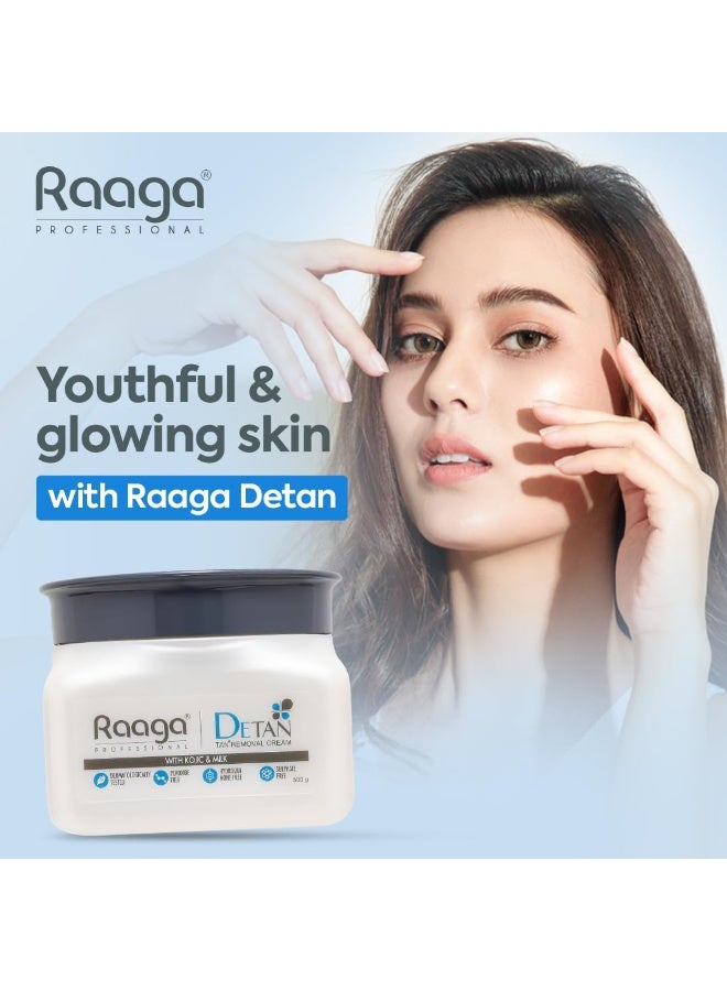 Raaga Professional De-Tan Tan Removal Cream Kojic & Milk, 500 Gm - Image 5