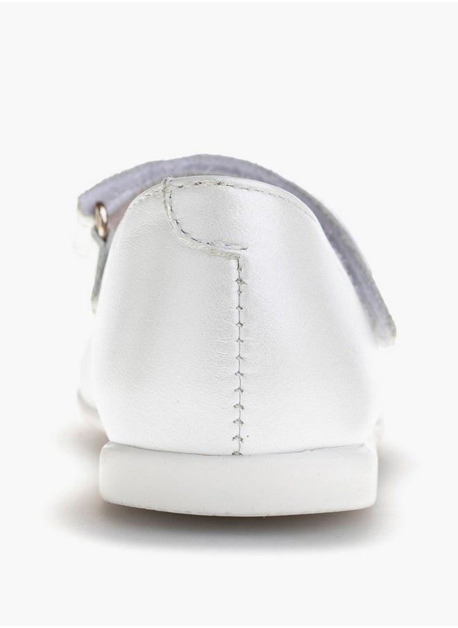 Pablosky Girls' Bow Accent Mary Jane Shoes with Hook and Loop Closure  - Image 3