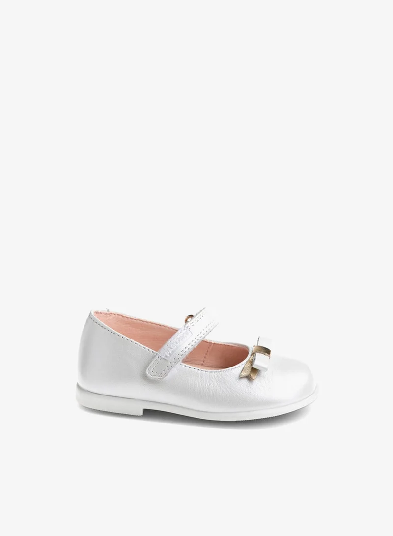 Pablosky Girls' Bow Accent Mary Jane School Shoes with Hook and Loop Closure Ramadan Collection