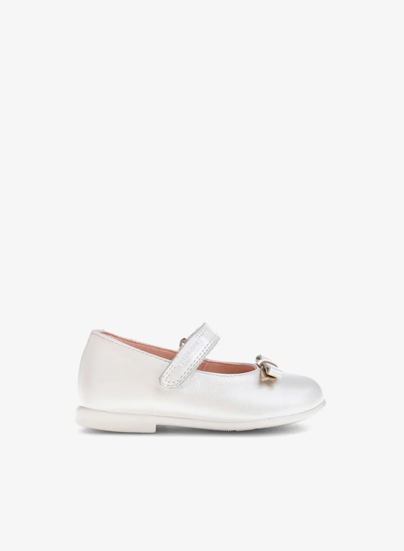 Pablosky Girls' Bow Accent Mary Jane School Shoes with Hook and Loop Closure Ramadan Collection
