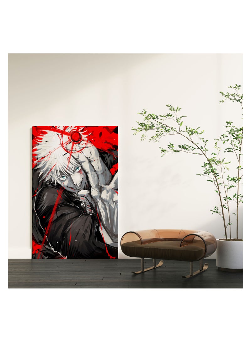 مودكلاس لوحة جدارية كانفس بإطار خشبي  جوجوتسو كايسن غوجو ساتورو - Image 2