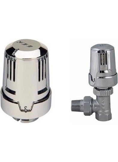 E.C.A Eca Chrome Thermostatic Rad. Corner Valve 1/2 