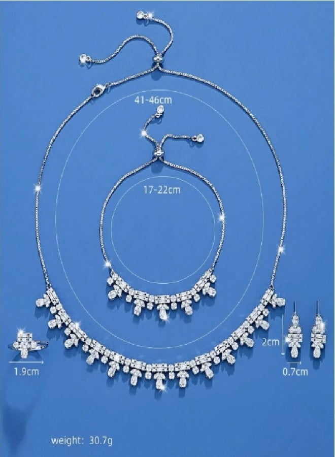 Luxury Jewellery Set For Women Inlaid With Zirconia  - Image 4