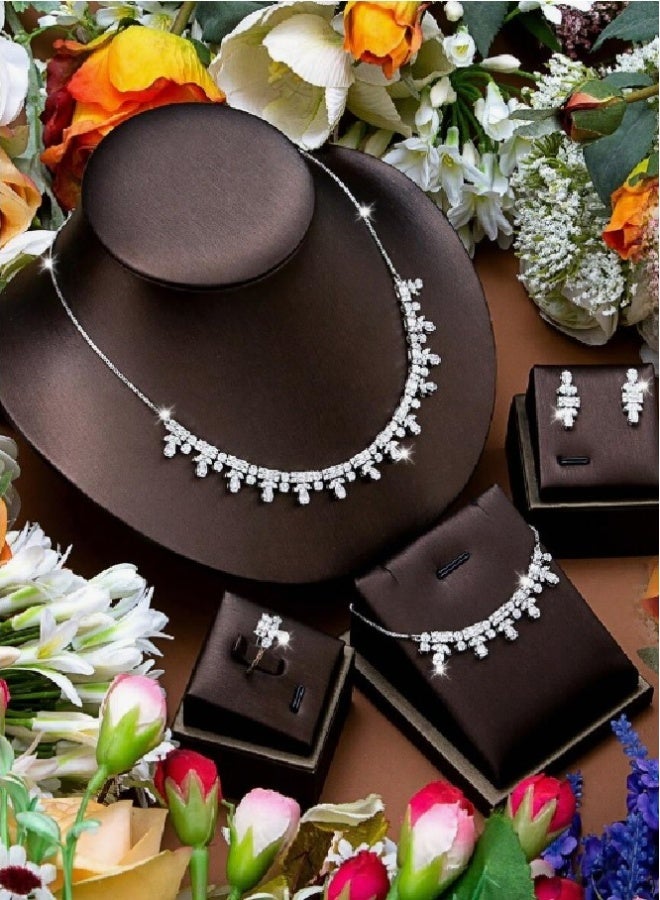 Luxury Jewellery Set For Women Inlaid With Zirconia  - Image 3