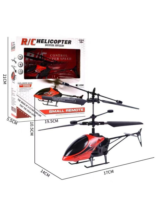 Two-way Remote Control Helicopter Hand Gesture Hovering Glowing Sensing Flying Toy Anti-fall Durable Crash-resistant-Color:New-Blue-Specifications:17.5*3.5*11