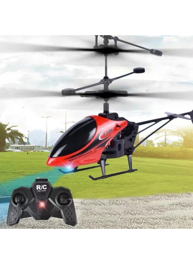 Two-way Remote Control Helicopter Hand Gesture Hovering Glowing Sensing Flying Toy Anti-fall Durable Crash-resistant-Color:New-Blue-Specifications:17.5*3.5*11