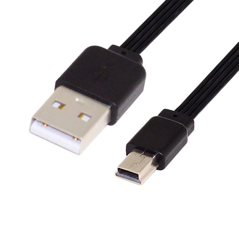NFHK 13cm USB 2.0 Type-A Male to Mini 5Pin USB Male Male Data Flat Slim FPC Cable for FPV & Disk & Phone - Image 1