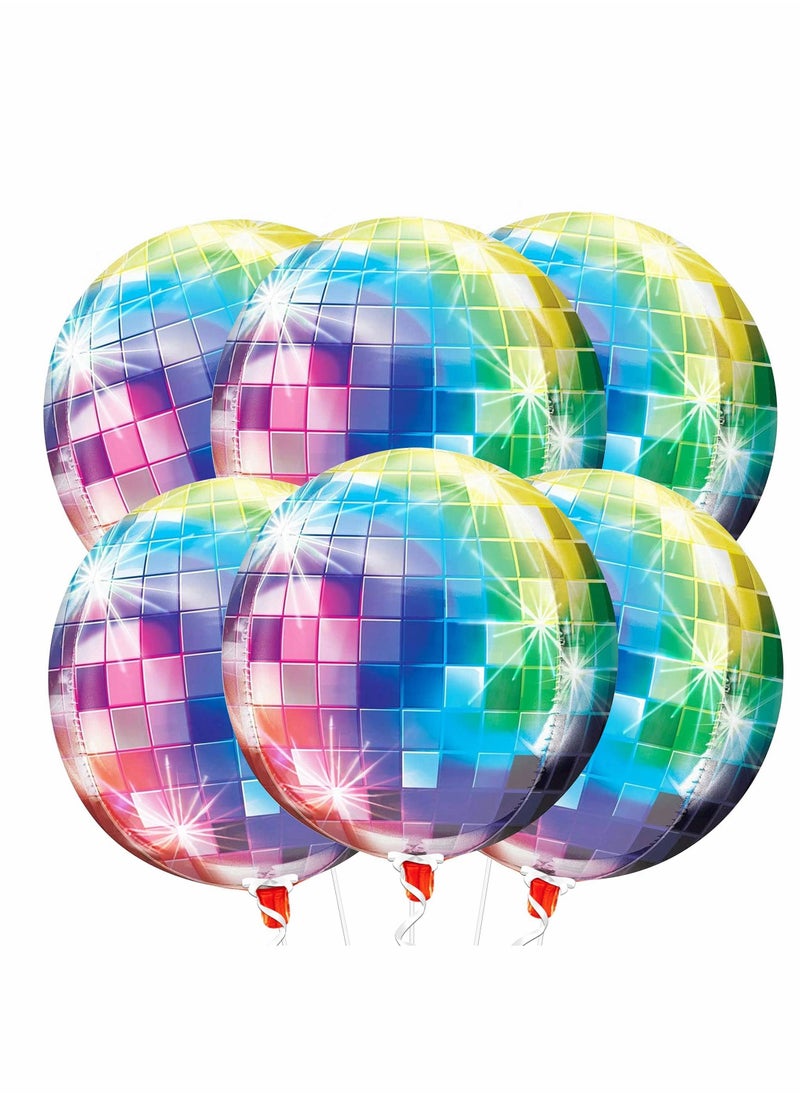 Excefore Mirror Balloons, 6 Pcs Disco Metallic Balloons for 70s Party Decorations  - Image 1