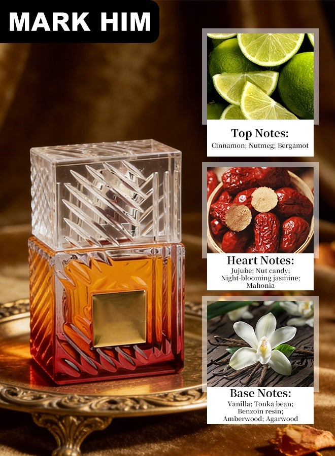 مارك له طقم عطور فاخر مكون من 3 قطع – عطر أو دو بارفان طويل الثبات للرجال والنساء، هدية عطرية فاخرة له ولها، 3 عطور فاخرة للجنسين (3×30 مل) - Image 3