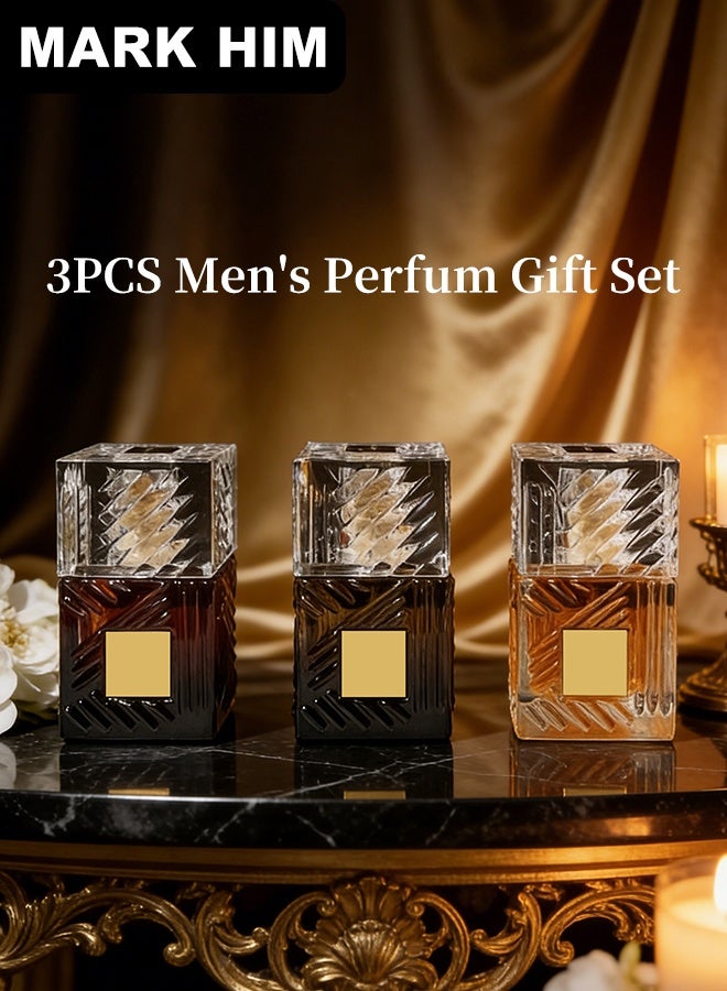 مارك له طقم عطور فاخر مكون من 3 قطع – عطر أو دو بارفان طويل الثبات للرجال والنساء، هدية عطرية فاخرة له ولها، 3 عطور فاخرة للجنسين (3×30 مل) - Image 2