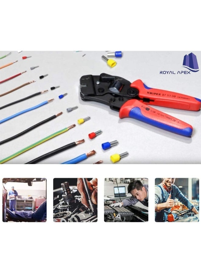 Royal Apex Insulated Ferrules Terminal Block Cord End Wire Tubular Connector Electrical Crimp Cable Lugs Terminal Cable Crimp Cable Sleeve For Wire Connection Pack Of 100 4Mm -E4009 Yellow - Image 5