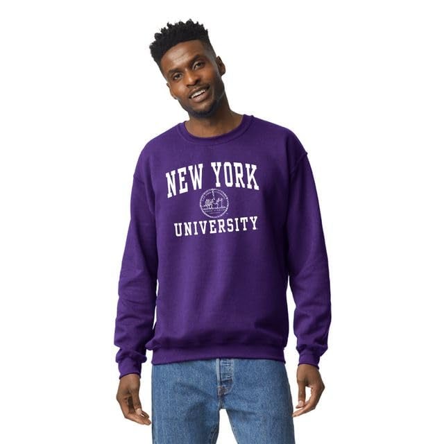Barnesmith New York University NYU Violets Adult Unisex Crewneck Sweatshirt, Heritage, Violet, Small - Image 2