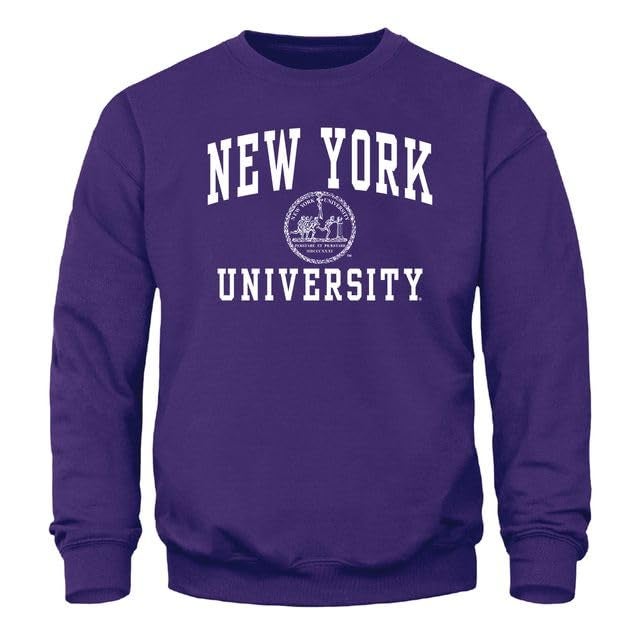 Barnesmith New York University NYU Violets Adult Unisex Crewneck Sweatshirt, Heritage, Violet, Small - Image 1