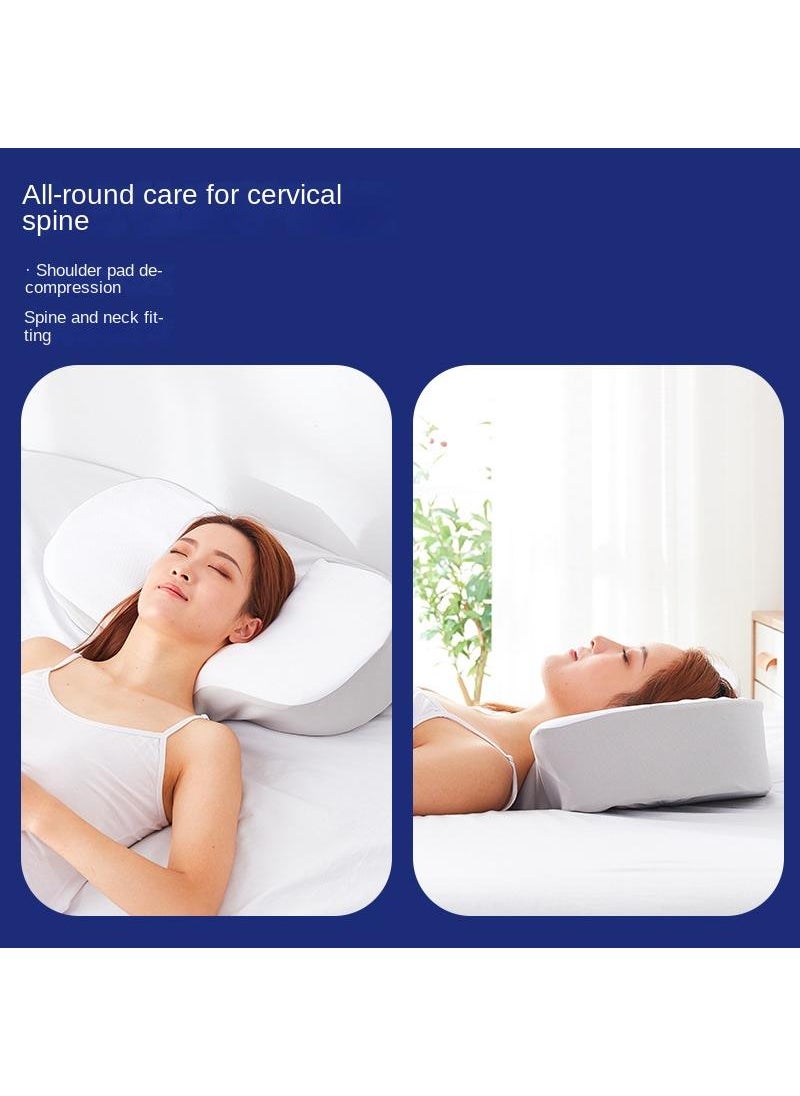 Bluejw Memory Foam Neck Pillow Adjustable Ergonomic Cervical Sleeping Pillow Neck Support Bed Pillow For Shoulder And Neck Pain Relief Orthopedic Pillow For Side Sleeping With Washable Cover  - Image 4