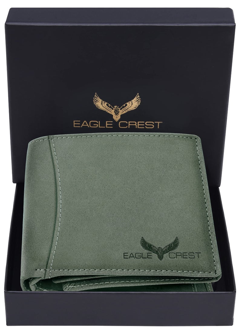 Eagle Crest Nova Vintage Green Leather Wallet for Men - Image 2