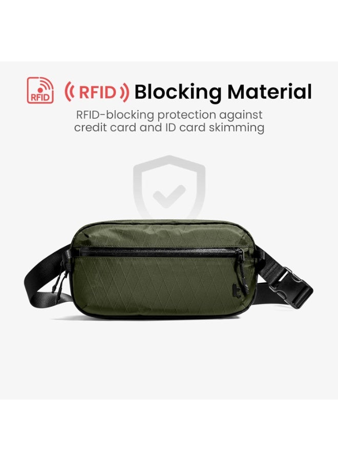 Tomtoc حقيبة سلاينغ صديقة للبيئة Aviator-T35 سعة 3.5 لتر مع حماية من RFID – حقيبة صدر مقاومة للماء للرجال والنساء، خفيفة الوزن للاستخدام اليومي والسفر - Image 5