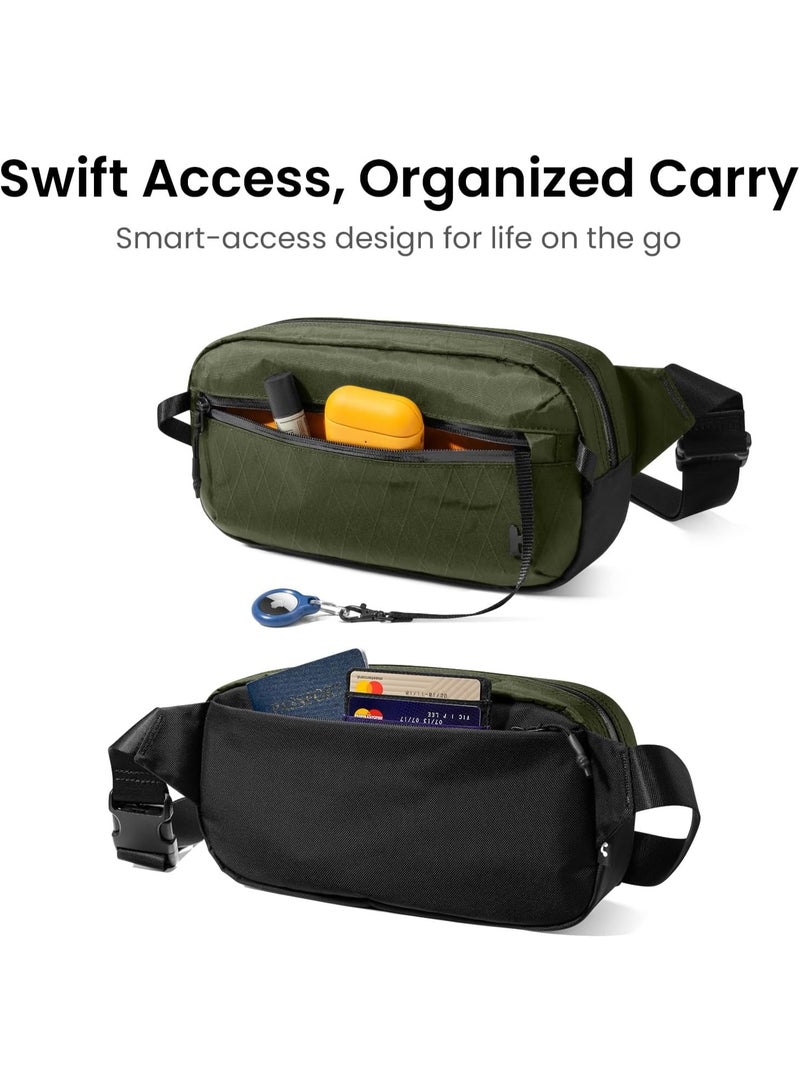 Tomtoc حقيبة سلاينغ صديقة للبيئة Aviator-T35 سعة 3.5 لتر مع حماية من RFID – حقيبة صدر مقاومة للماء للرجال والنساء، خفيفة الوزن للاستخدام اليومي والسفر - Image 3