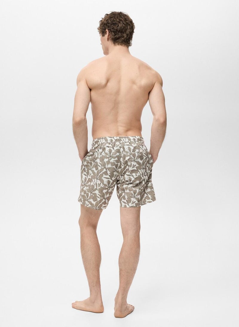 Mango Man Casual Floral Print Trunks  - Image 2