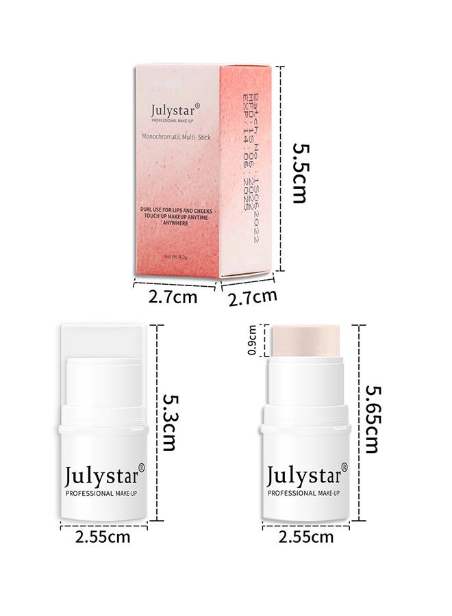 Julystar Highlighter Makeup Stick, Highlights Light Face Glow,Shimmer Cream Powder Waterproof Long-lasting Face Highlight Makeup for Daily Wear 3D Wonder Stick - Image 4