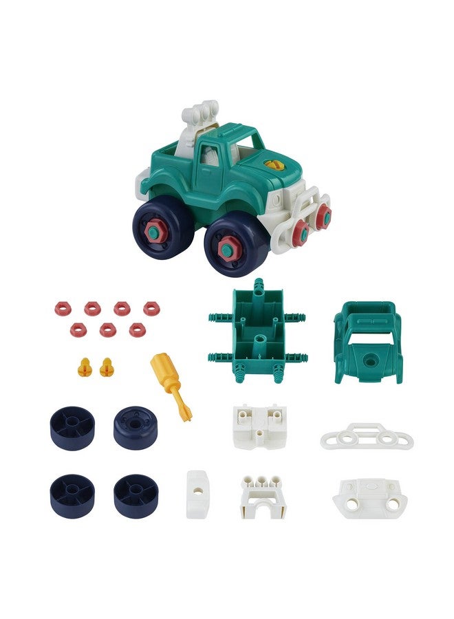 Toysmith Build Your Own Vehicle Set, Build 3 Different Vehicles from 84 Pieces, Set Includes Motorcycle, Off-Road Truck & Semi-Truck, Interactive DIY Toys, Great Gift for Boys and Girls, for Ages 3+ - Image 5