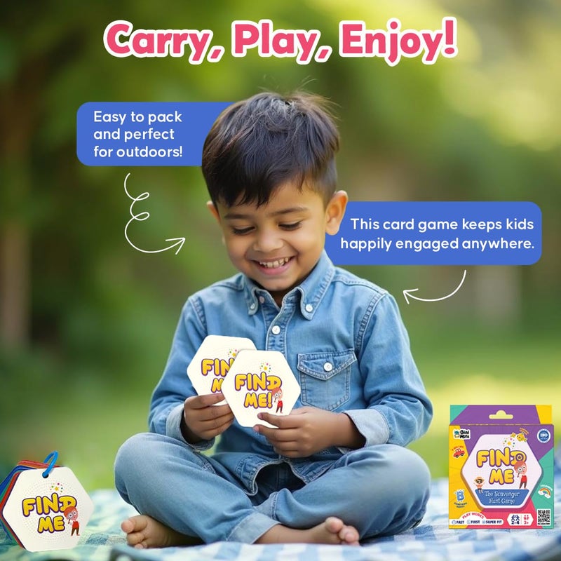 GiniMini FIND ME – Scavenger Hunt Game for Ages 3+ | 60 Reusable Cards | 3 Play Modes – Fast, First, Super FIT | Indoor, Outdoor & Travel | Boosts Observation, Memory & Vocabulary | Family Fun - Image 5
