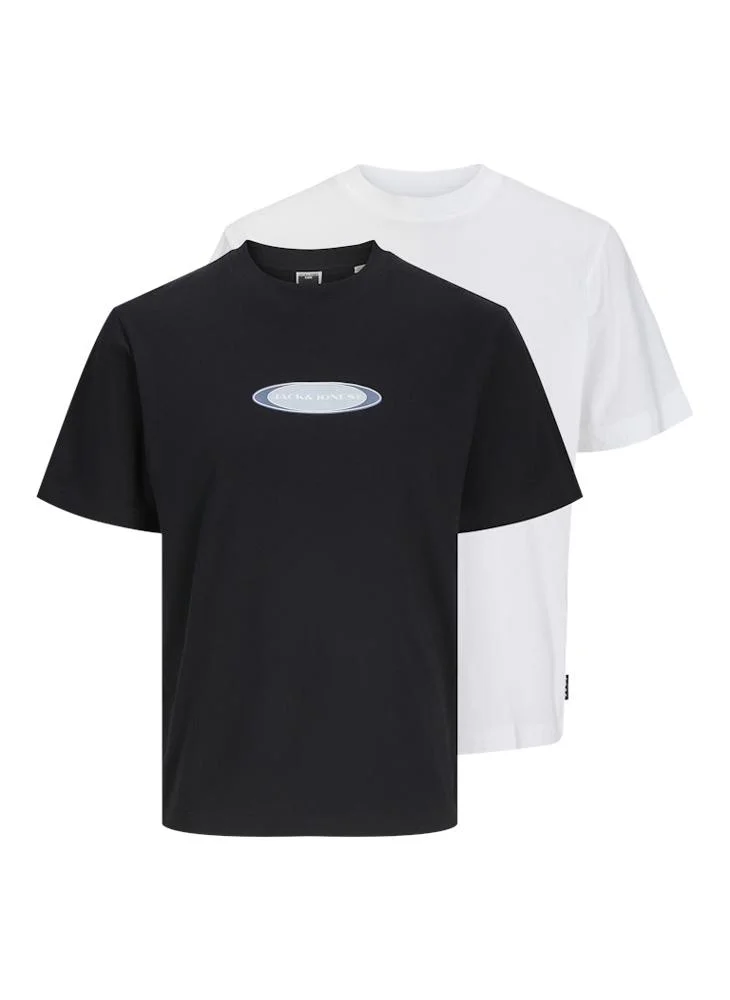 JACK & JONES 2 Pack Jcopacer Branding Print T-Shirt