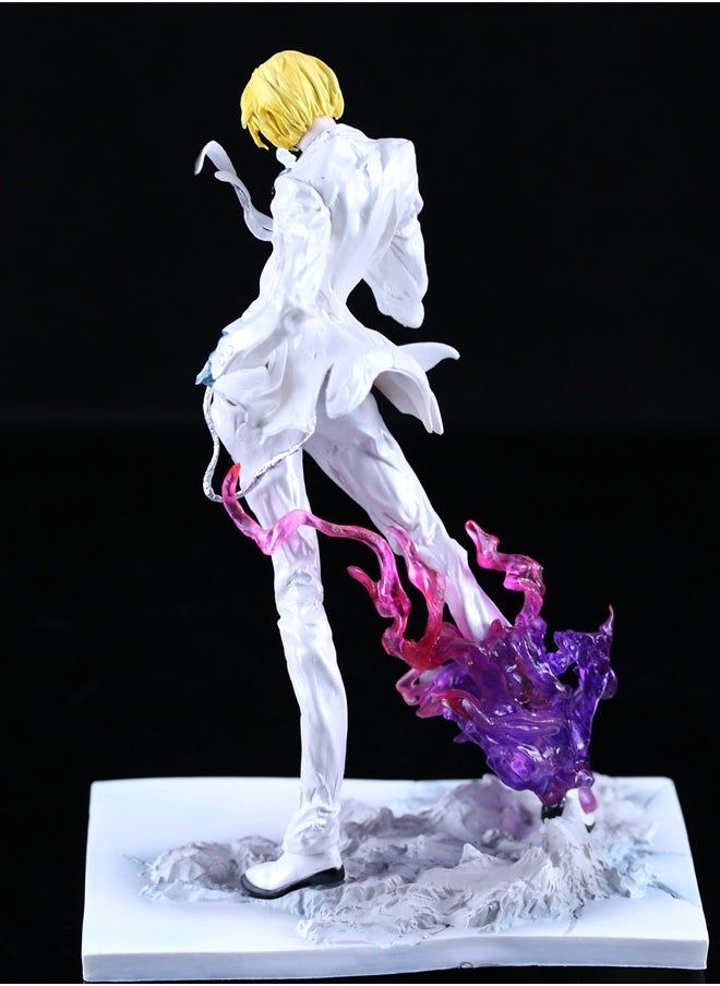 One Piece One Piece Sanji White Action Figure Decorative Resin Sculpture Home Decor Statue, Art Figurine Home Ornament Decoration for Office, Living Room, Bedroom, Book Shelf, TV Cabinet, Desktop  - Image 2