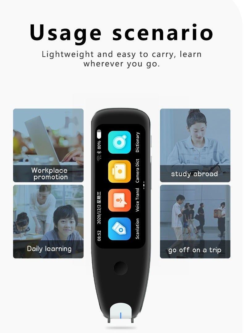 Gasin S10 Smart Translator Pen – 134 Languages Voice/Scan/Photo Translation, Arabic Requires Internet  - Image 3