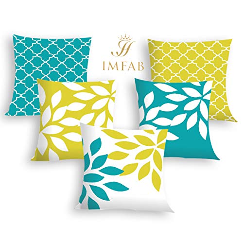 IM FAB Canvas Cotton Digital Printed Cushion Covers - 16X16 Inches (Set Of 5 Pcs), 250 TC, Multicolor - Image 2
