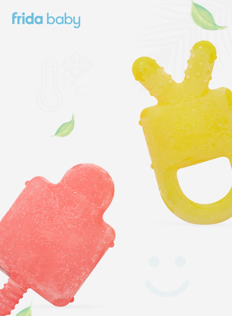 فريدا بيبي عضاضة تبريد معتدلة | تخفيف آلام التسنين للأطفال | مقابض آمنة للمضغ | إدخالات هلامية مبرّدة | خالية من مادة BPA | تهدئة اللثة | سهلة الإمساك | للأطفال 3+ أشهر - Image 5