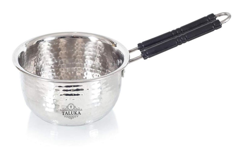 Taluka Taluka Premium Stainless Steel Hammered Inductions Friendly Sauce Pan Set of 31 15 2 Liter in Use for Hotel Home Restaurant - Image 2