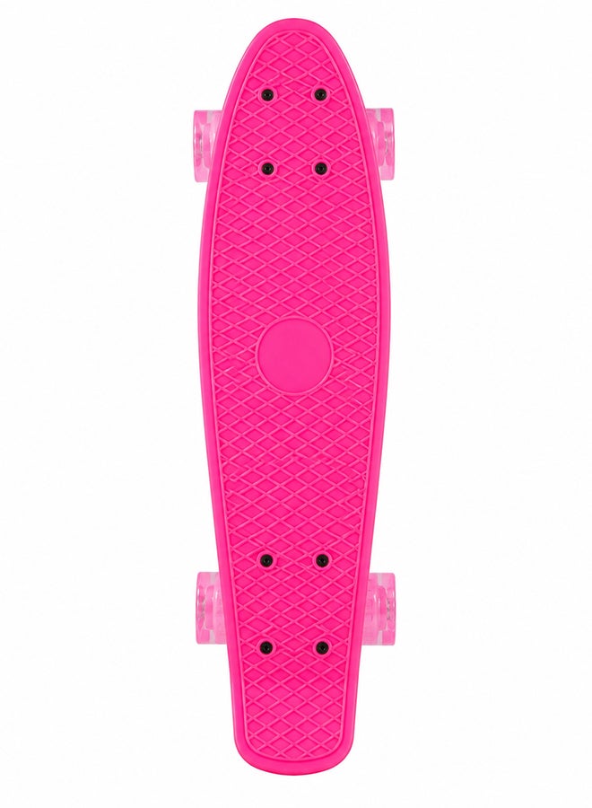 DEXO 27.5” Cruiser Penny Skateboard – Compact Short Board with Smooth Wheels for Kids & Teens (Pink) - Image 1