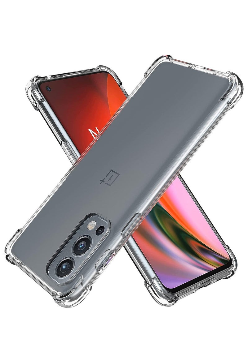 إيف حافظة لهاتف OnePlus Nord 2 5G غطاء خلفي وسادة هوائية ناعمة من السيليكون المقاوم للصدمات وغطاء ممتص للصدمات في الزاوية، - Image 1