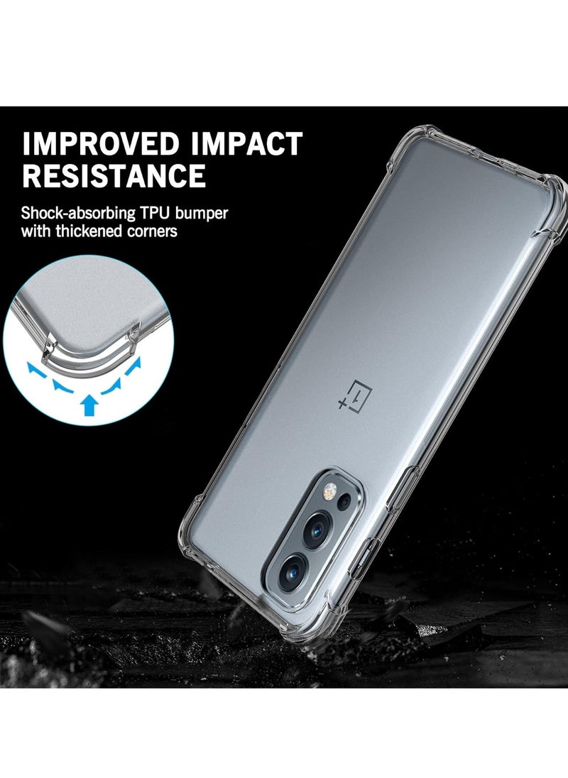 إيف حافظة لهاتف OnePlus Nord 2 5G غطاء خلفي وسادة هوائية ناعمة من السيليكون المقاوم للصدمات وغطاء ممتص للصدمات في الزاوية، - Image 5