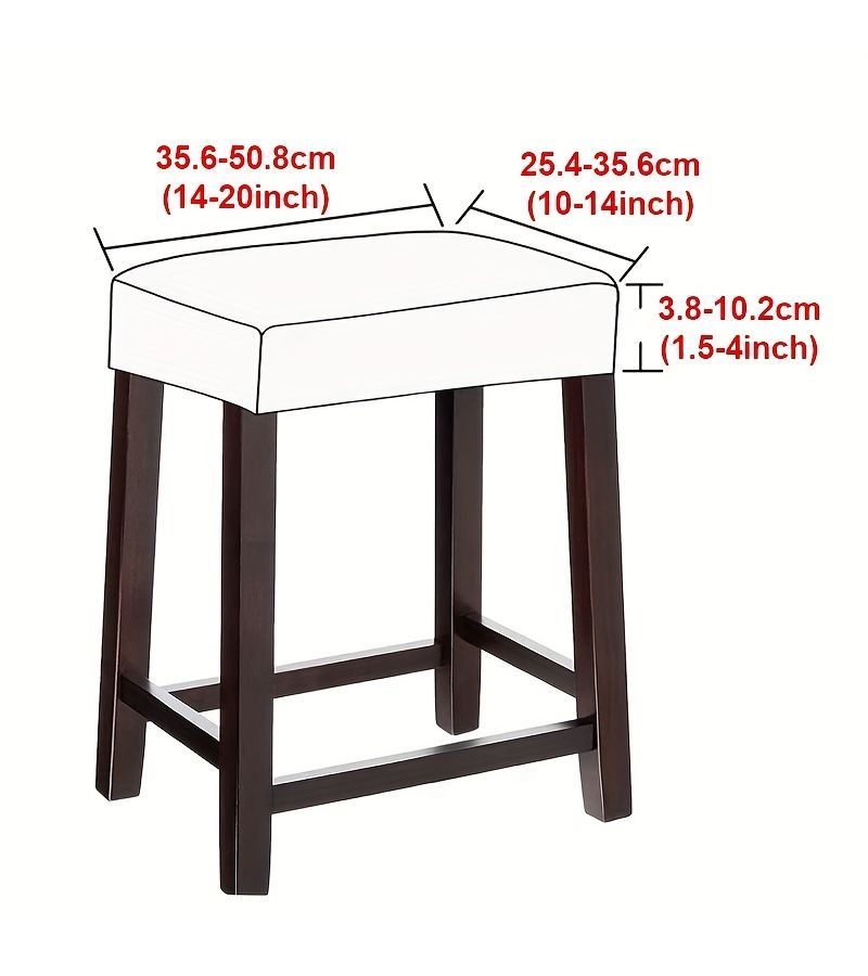 Yellow High Count Jacquard Kitchen Elastic Stool Cover Machine Washable - Image 3