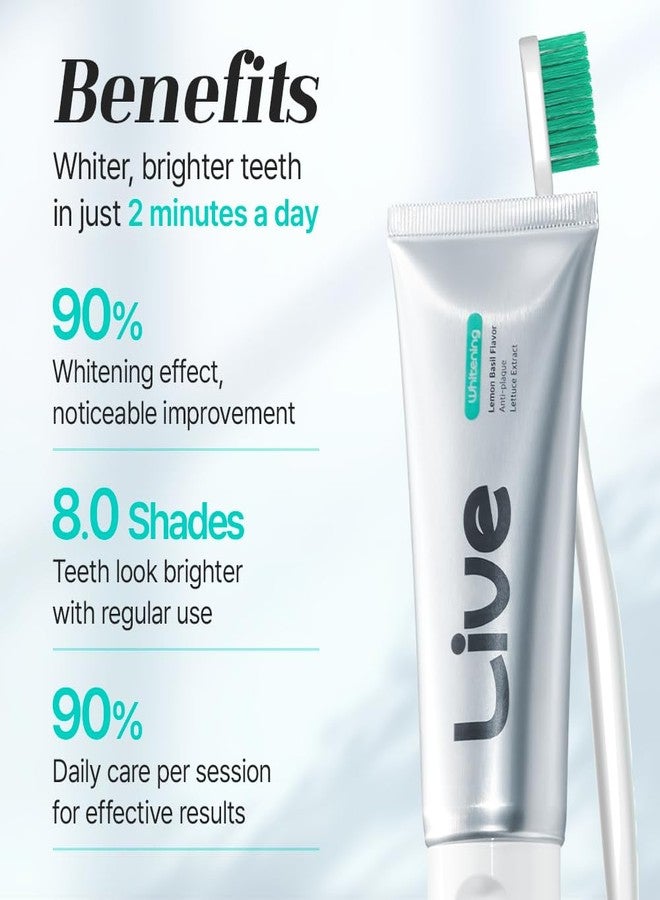 LiveOrals Puredia Whitening Toothpaste 80g – Fluoride-Free, Nano Hydroxyapatite & Hydrogen Peroxide, Sensitive Teeth, Enamel Strengthening, Natural Mint Gel - Image 4