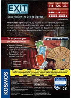 Thames & Kosmos Exit Dead Man On The Orient Express ; Exit The Game A Kosmos Game ; Familyfriendly Cardbased Athome Escape Room Experience For 1 To 4 Players Ages 12+  - Image 2
