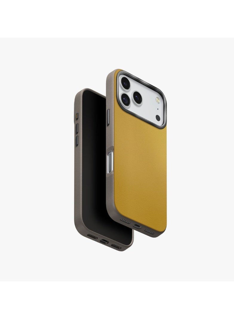 UNIQ iPhone 17 Protective Phone Cover (Canary Yellow Flint Grey) | Slim & Lightweight | Shockproof Protection | Premium Dual-Tone Design | iPhone 17 Pro Canary Yellow Flint Grey