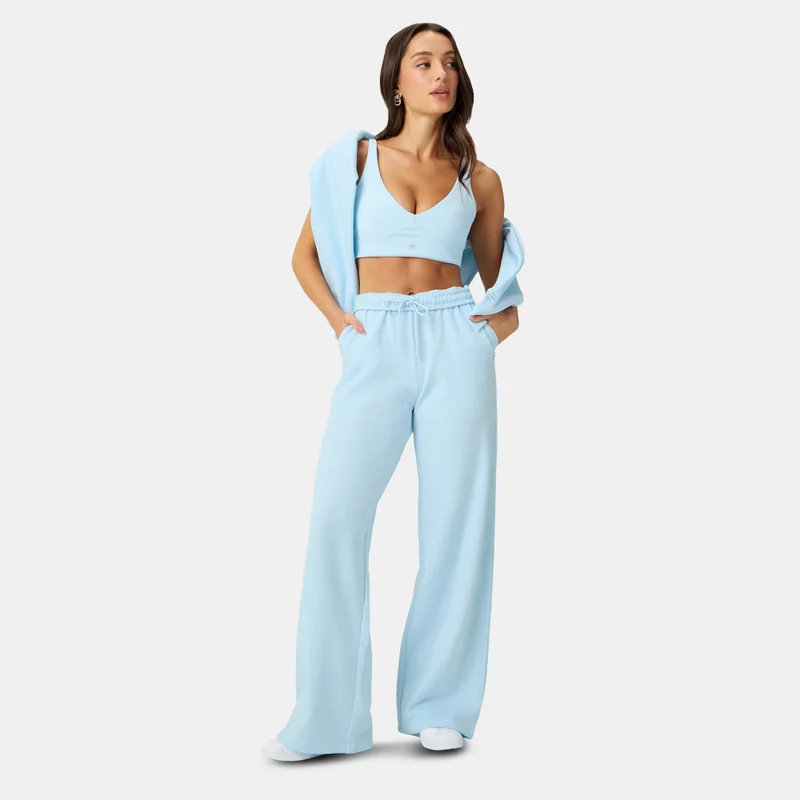 Fabletics Blue Women's Cozy Fleece Wide-Leg Sweatpants for Women | Best Price UAE