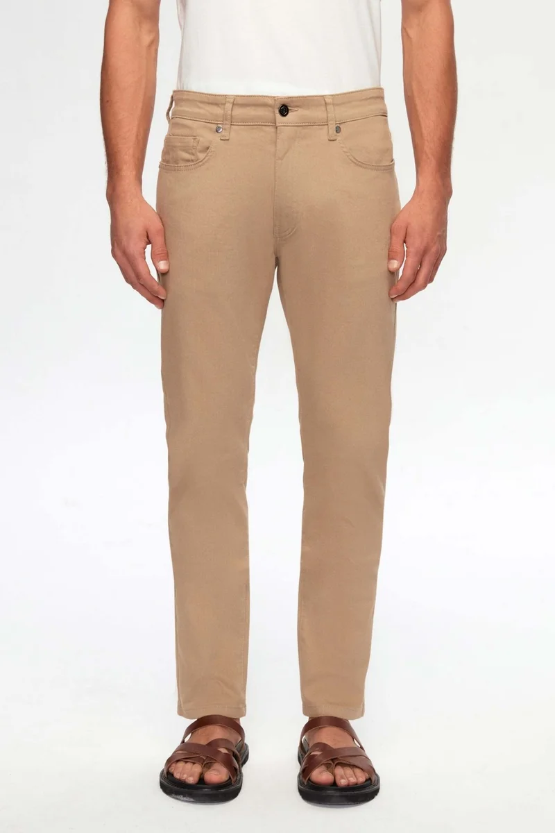 D'S DAMAT Slim Fit Beige Gabardine Denim Trousers 2HCC3T404003M