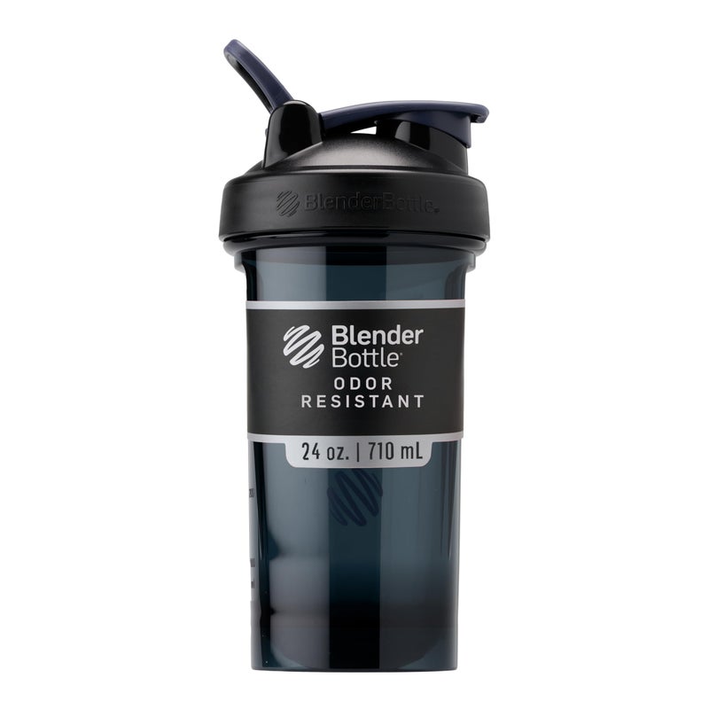 BlenderBottle Shaker Bottle Pro Series Perfect for Protein Shakes and Pre Workout, 24-Ounce, Black - Image 1