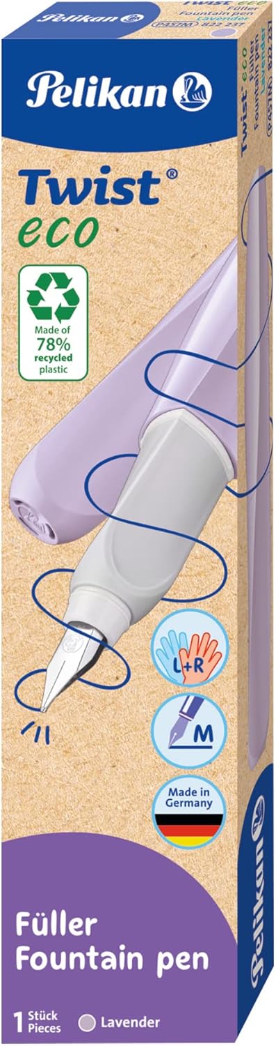 Pelikan Twist eco fountain pen for right and lefthanded users lavender nib M pack of 1 - Image 1