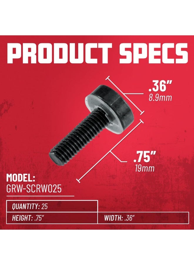 Gator Rackworks Standard Size Rack Screws, 25 Pack (GRW-SCRW025) - Image 3