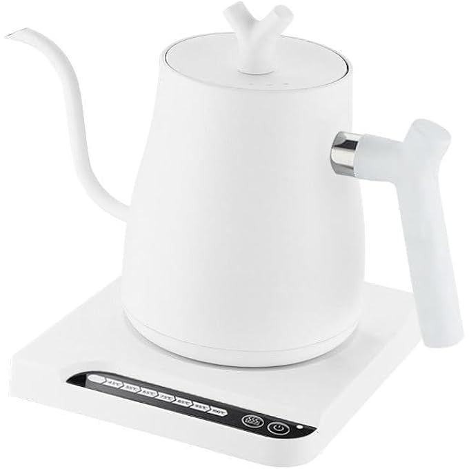 DOOKOO Electric Gooseneck KettleStainless Steel Electric Water Kettle  Coffee Kettle With Temperature Indicate1000W Quick Heating Constant Temperature Auto Shut Off Touch Screen Panel White - Image 1