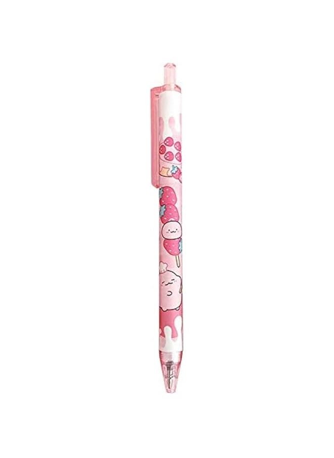 Generic - 6Pcs Cute 0.5mm Gel Pens Press Retractable Black Ink Rollerball Pens Fine Point Ballpoint Writing Pen for Office School - Image 1