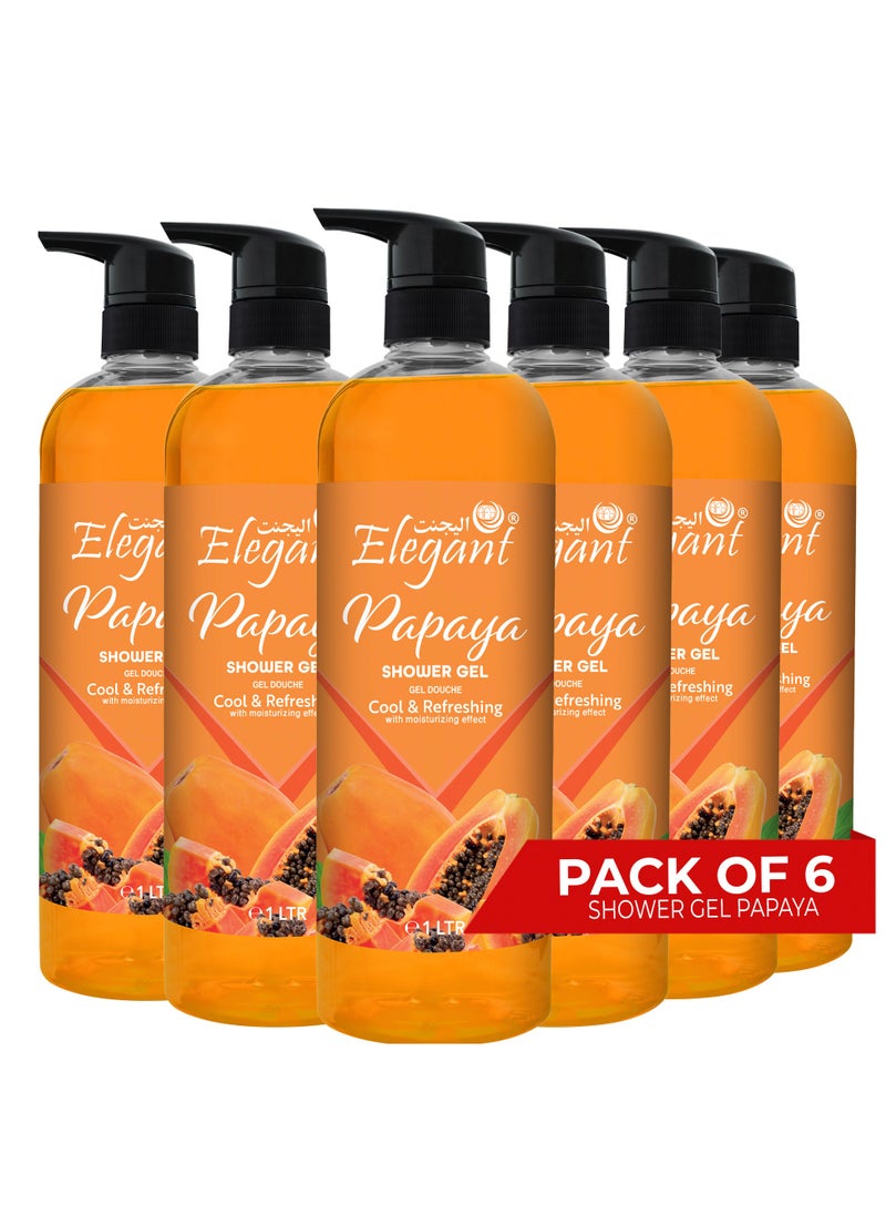 6-Pieces Papaya Shower Gel 1 Liter - pzsku/Z5558EDD49934722B24F0Z/45/_/1731053739/941d2e9e-c1ea-4a3e-a0d7-287d066384f7