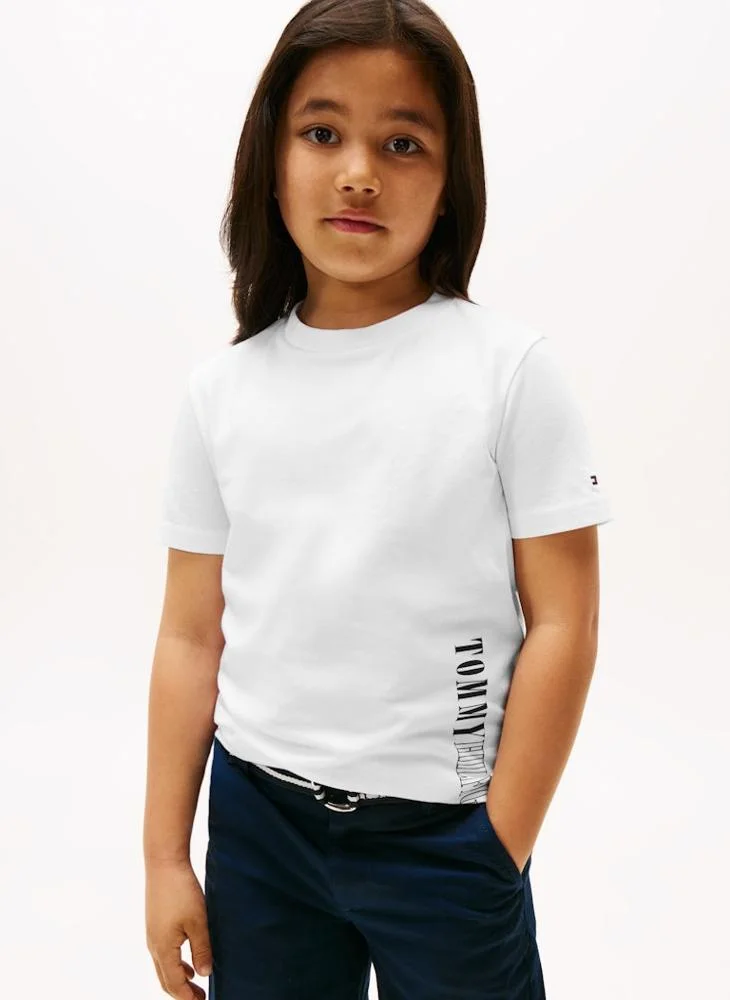 تومي هيلفيغر Kids Graphic Print Crew Neck T-Shirt