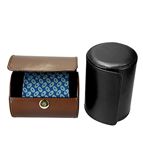 WAJJ Necktie Travel Case, Tie Anti-Wrinkle Organizer Box (Brown) - Image 3
